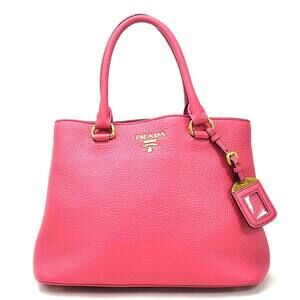 Prada VITELLO PHENIX PEONIA Pink Leather Handbag Shoulder Bag